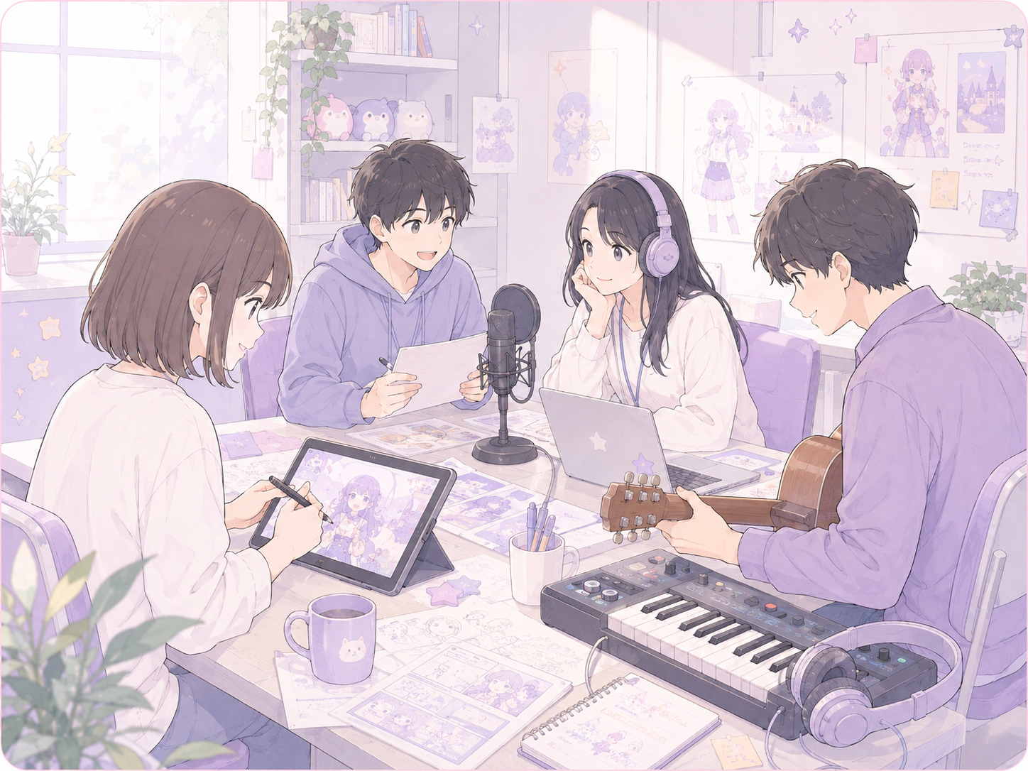 ノベルゲームや音声コンテンツ制作のイメージ写真